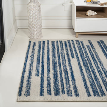 Khalil Modern Berber Stripe Area Rug